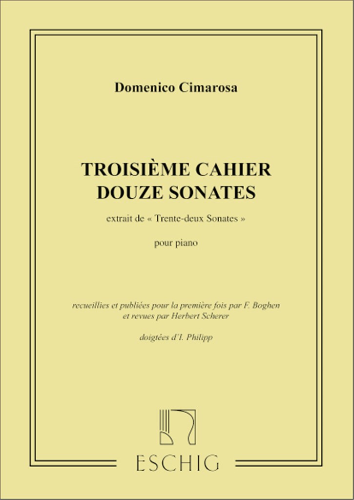 Troisieme Cahier Douze Sonates